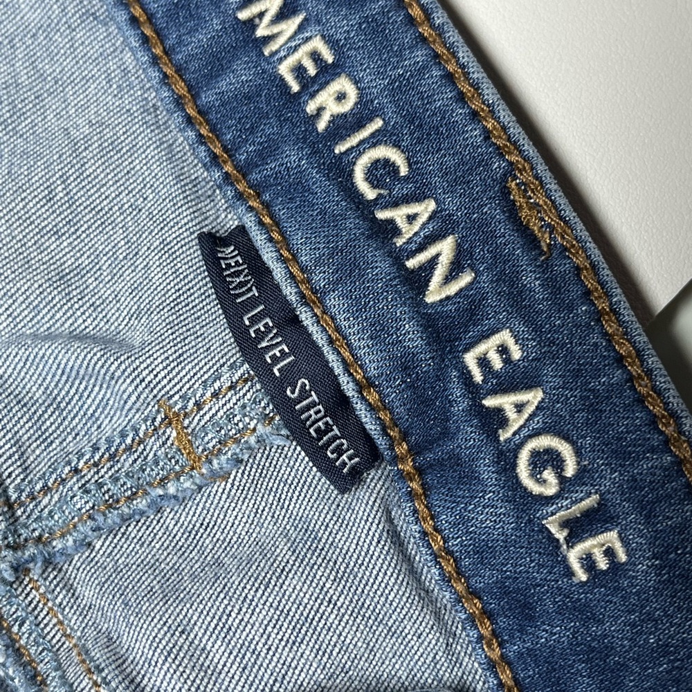 American Eagle Outfitters Ripped Blue Skinny Jeans - Picture 4 of 7